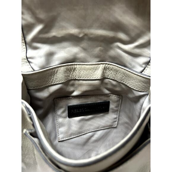 Rebecca Minkoff Isobel Tassel Saddle Bag Gray Leather Crossbody Shoulder VGUC - Picture 14 of 16